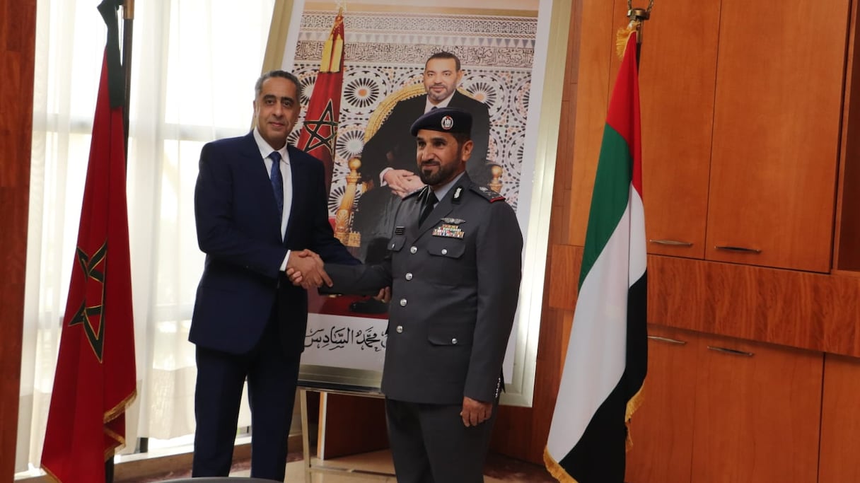 Abdellatif Hammouchi, directeur général de la Sûreté nationale et de la Surveillance du territoire, a reçu vendredi 7 octobre 2022 à Rabat, le général de division Faris Khalaf Al Mazrouei, commandant en chef de la police d'Abu Dhabi aux Émirats arabes unis.
