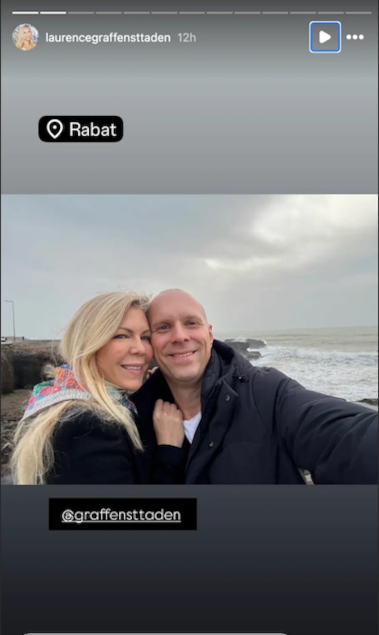 Laurence Auzière et son compagnon Matthieu Gasser, à Rabat.