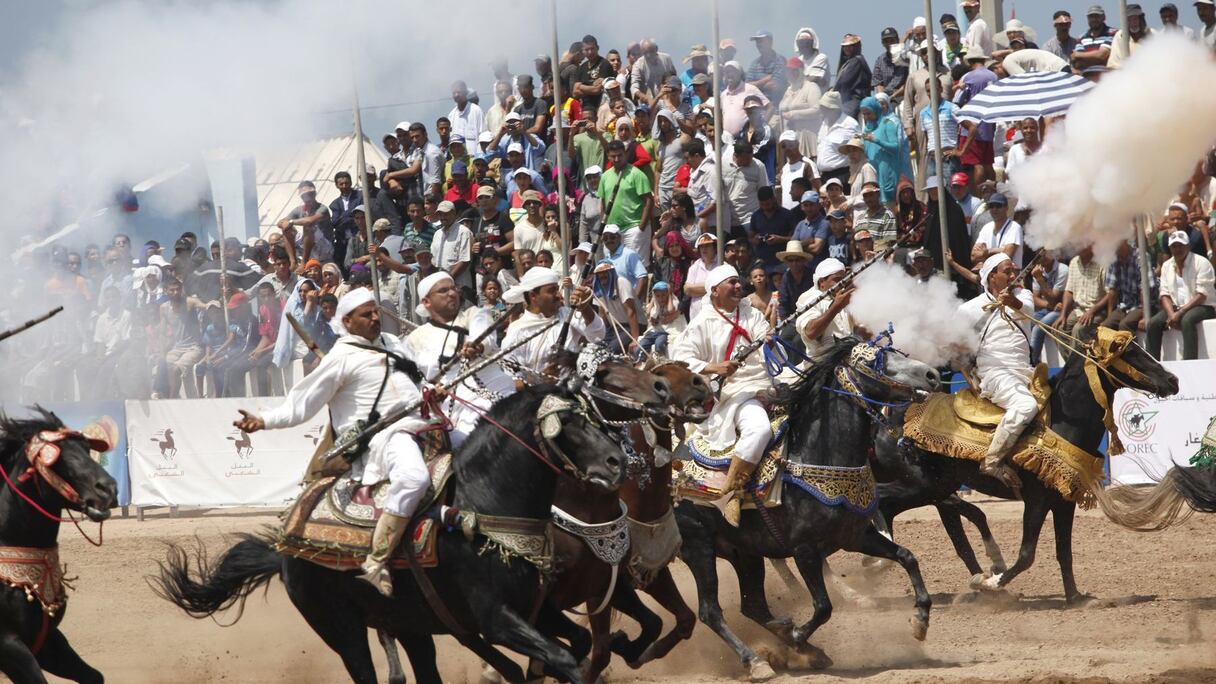 Le public est impressionné face à ce spectacle de fantasia hors du commun
