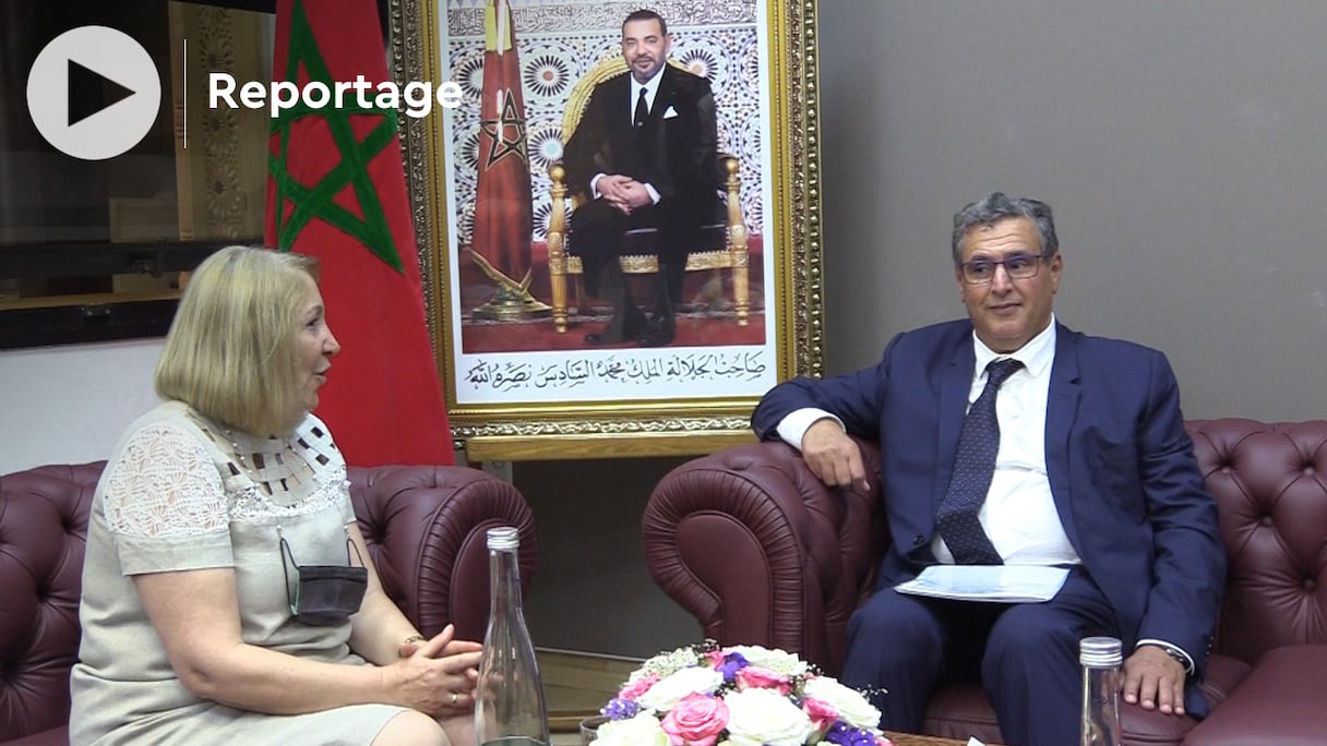 Le chef du gouvernement Aziz Akhannouch a reçu le 13 juin 2022, à Rabat, Silva del Rosario Giacoppo, présidente du parlement d’Amérique Latine et des Caraïbes. 
