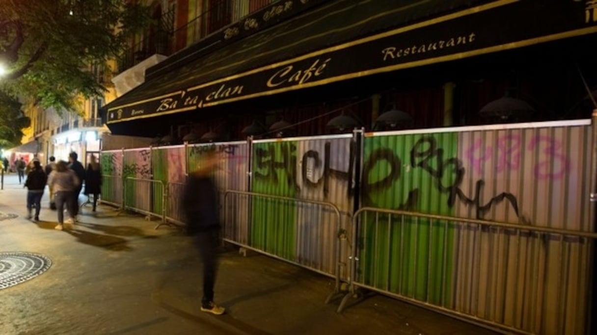 La salle de concerts du Bataclan, cible d'un attentat le 13 novembre 2015. 
