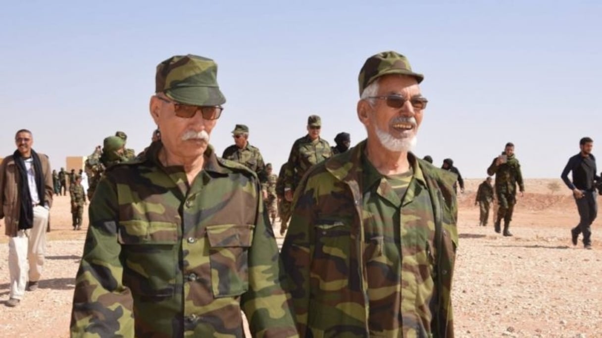 Brahim Ghali, chef du polisario, et Mohamed Lamine Bouhali, ex-chef de la soi-disant "armée sahraouie" et néanmoins gros bonnet du trafic de drogue. 
