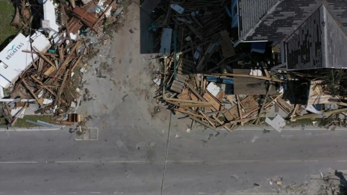 Bahamas: images aériennes des destructions sur l'île Abaco après l'ouragan Dorian.
