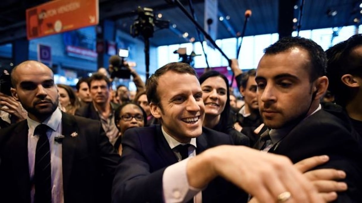 Emmanuel Macron au Salon de l'agriculture, le 1er mars 2017. 
