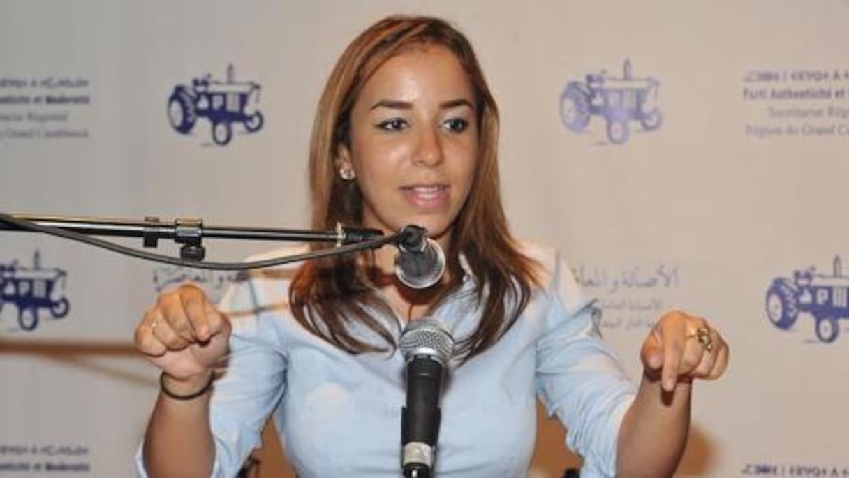 Najwa Koukouss, secrétaire générale de la jeunesse du PAM.
