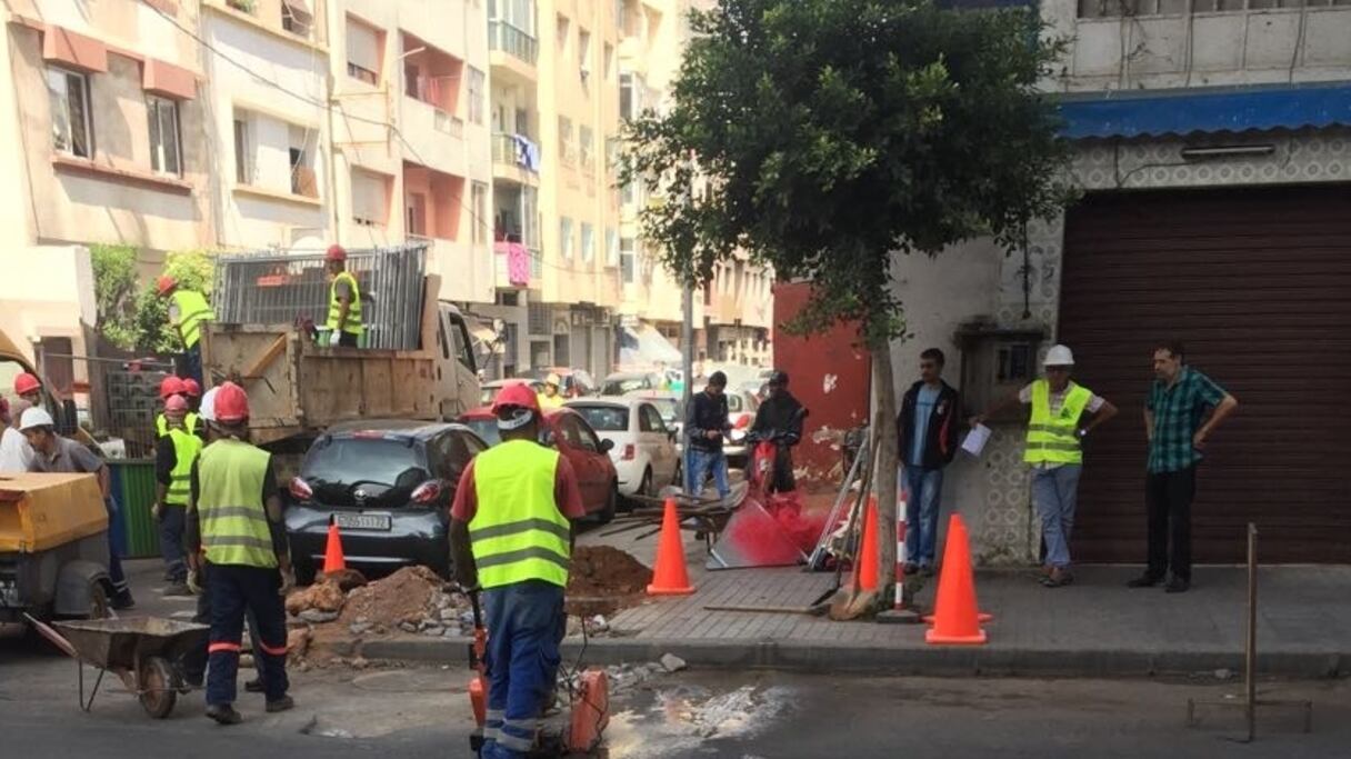 Les équipes de Lydec lors des travaux
