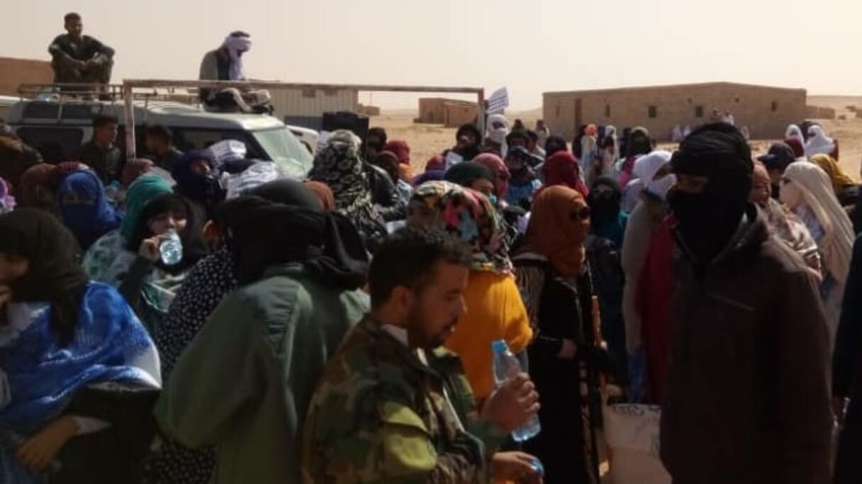 Présence en force des femmes et des enfants, lors de ce sit-in de protestation. 
