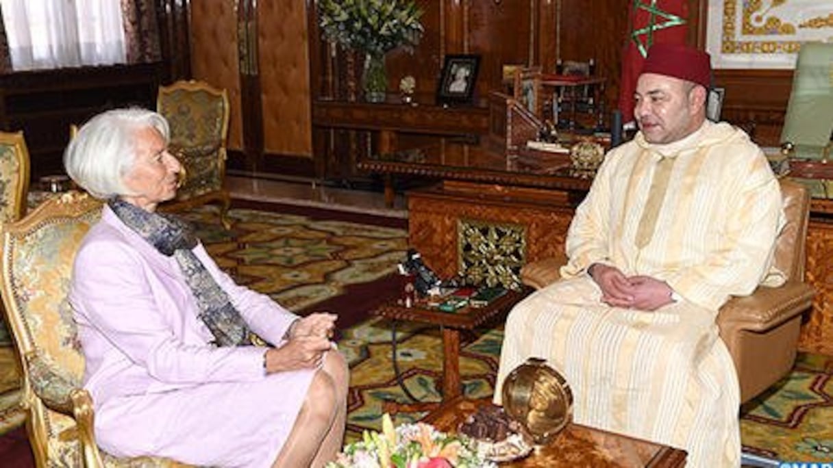 Le roi Mohammed VI a reçu, le 9 mai, au palais royal de Rabat, Christine Lagarde, DG du FMI.
