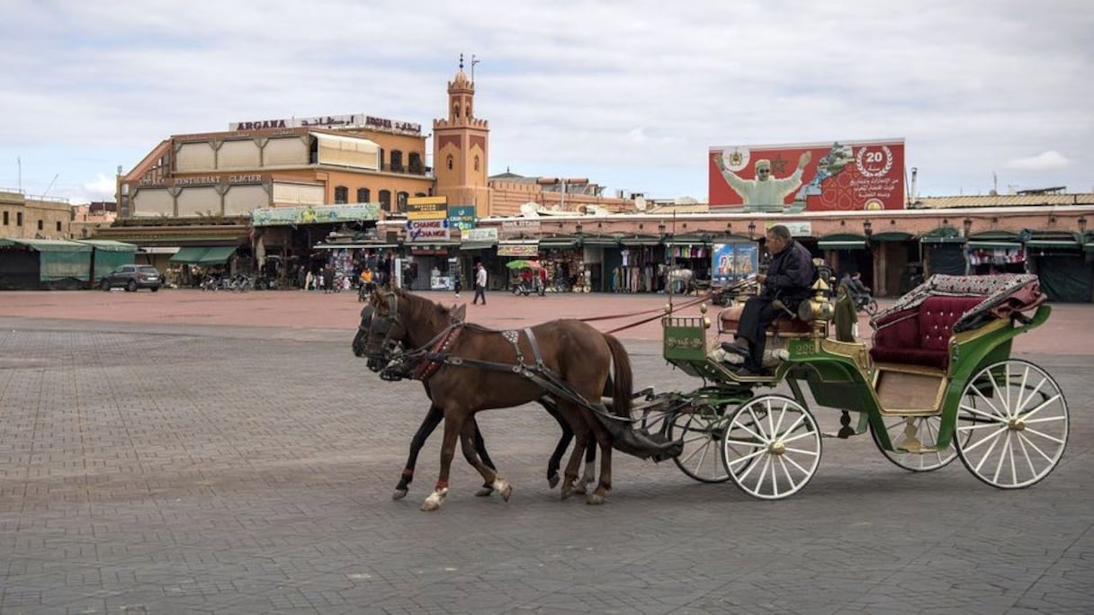 Marrakech désertée par ses touristes.
