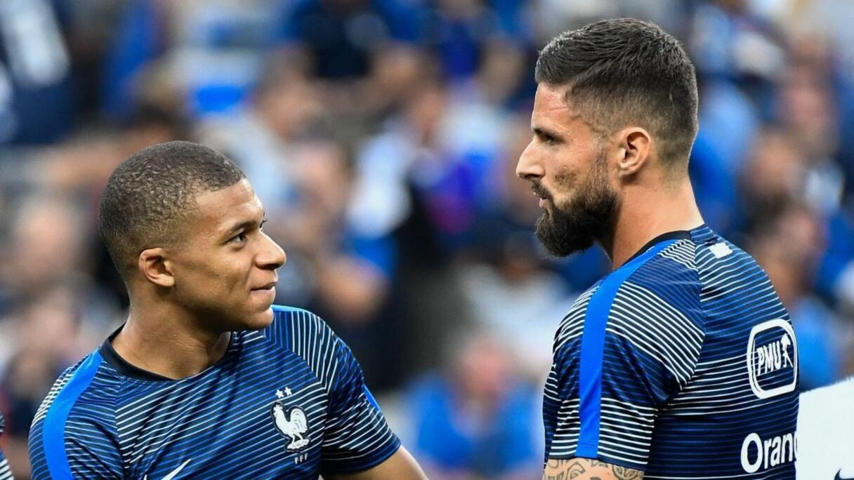 Olivier Giroud et Kylian Mbappé.
