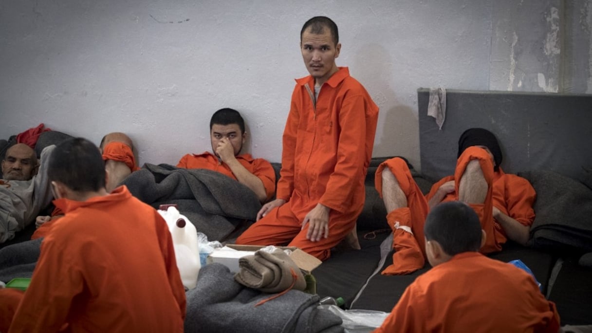 La prison d'Hassaké, au nord de la Syrie, où s'entassent quelque 5.000 anciens combattants de l'Etat islamique (EI).
