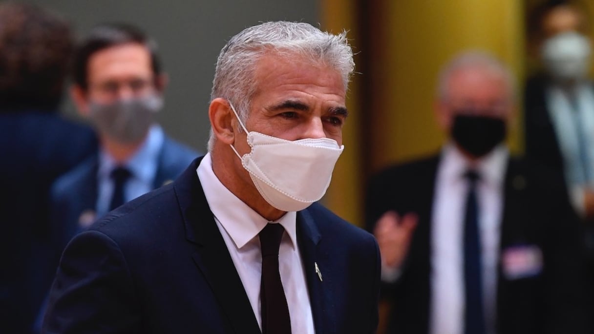 Yaïr Lapid, ministre israélien des Affaires étrangères, à Bruxelles, le 12 juillet 2021.
