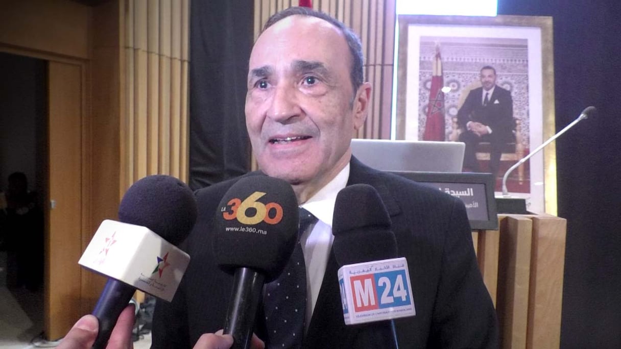 Habib El Malki, président du Conseil supérieur de l'éducation, de la formation et de la recherche scientifique, lors de la première réunion du Conseil, mardi 13 décembre 2022.
