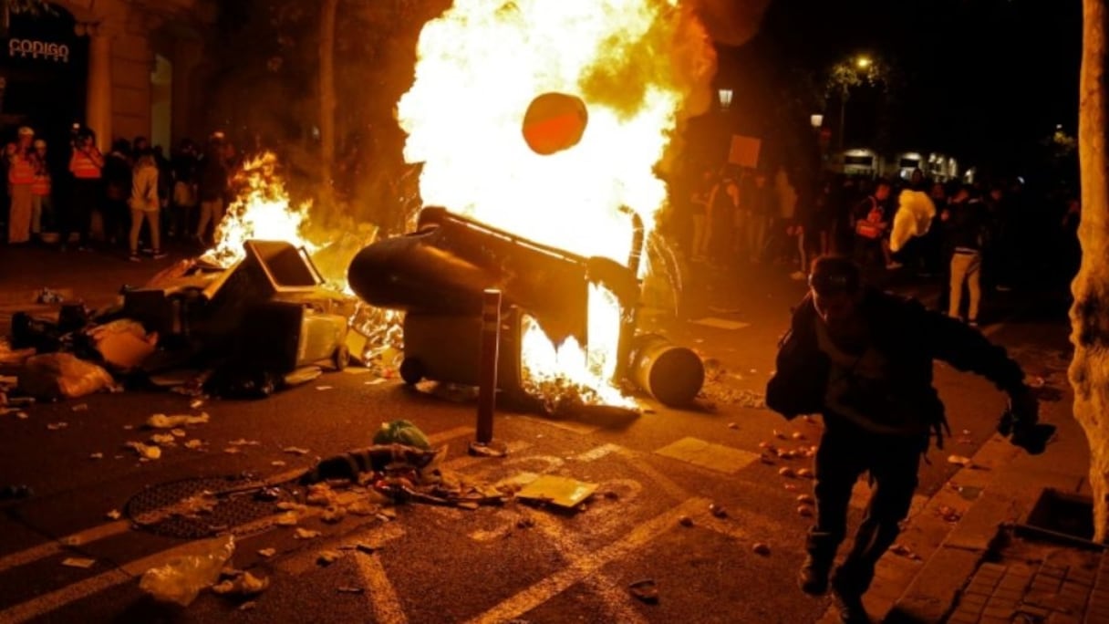 Les manifestations en Catalogne ont dégénéré dns la nuit de jeudi à vendredi.
