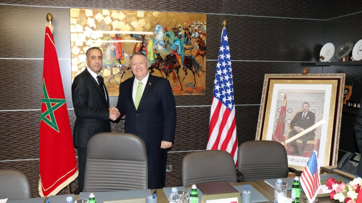 Abdellatif Hammouchi et Mike Pompeo.
