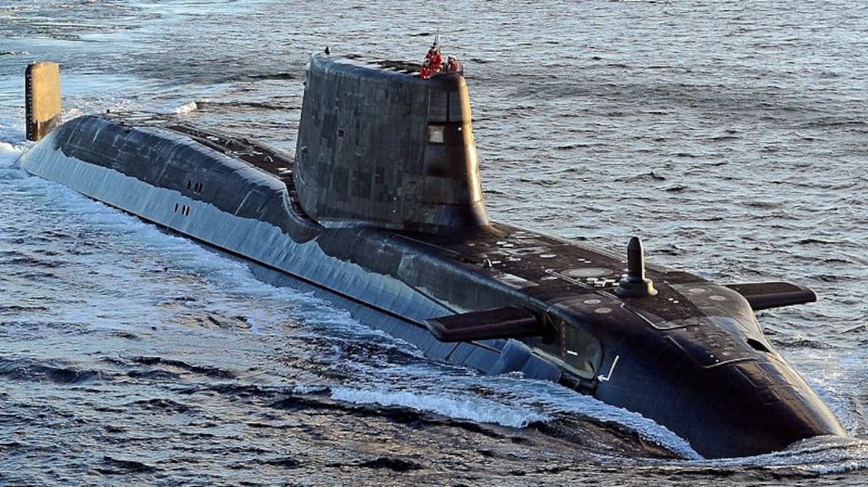 Le sous-marin nucléaire d’attaque britannique HMS Ambush, deuxième bâtiment de la classe Astute.
