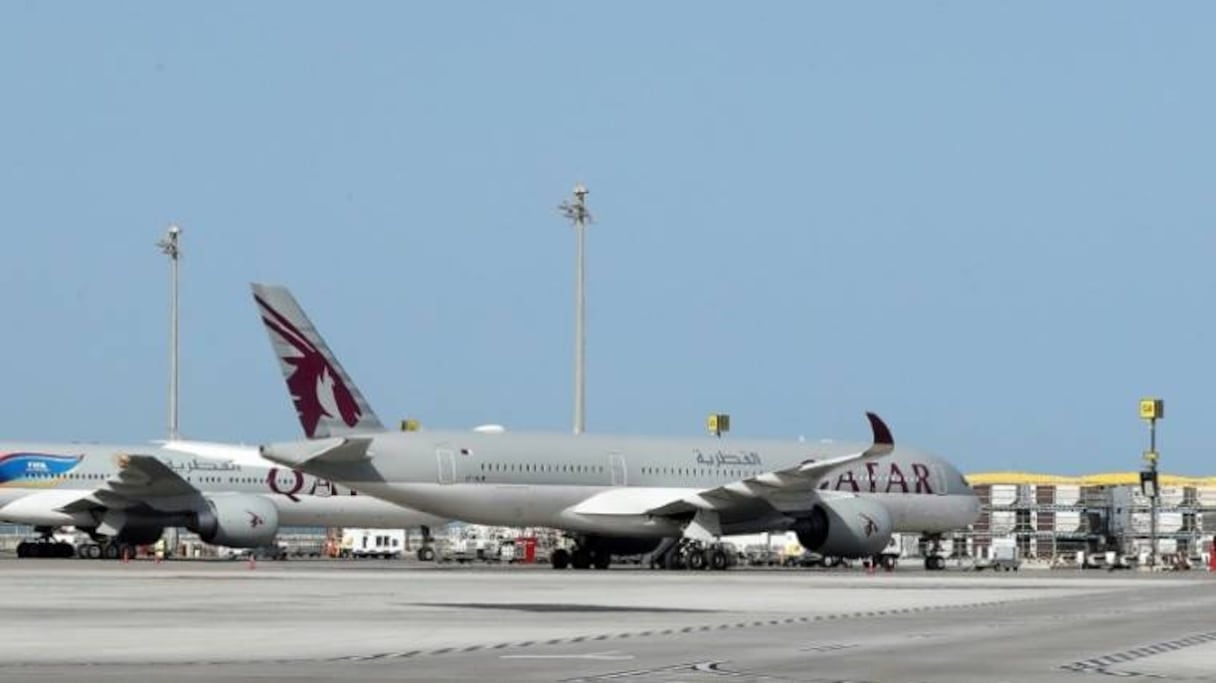 Tarmac de l'aéroport de Doha, au Qatar. 
