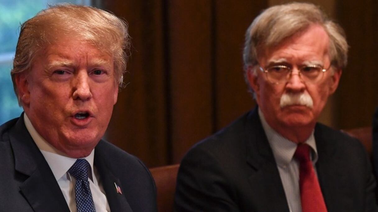 Donald Trump et John Bolton. 
