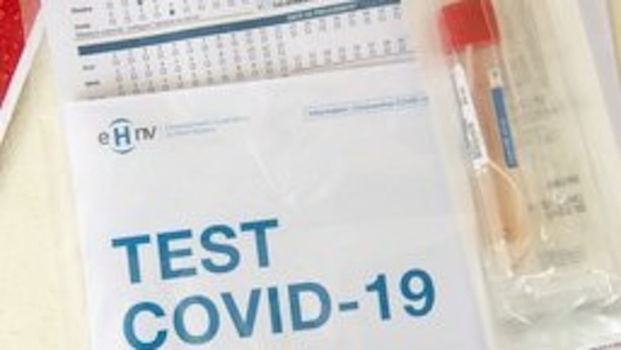 Nouveau kit de test à domicile du coronavirus aux Etats-Unis. 
