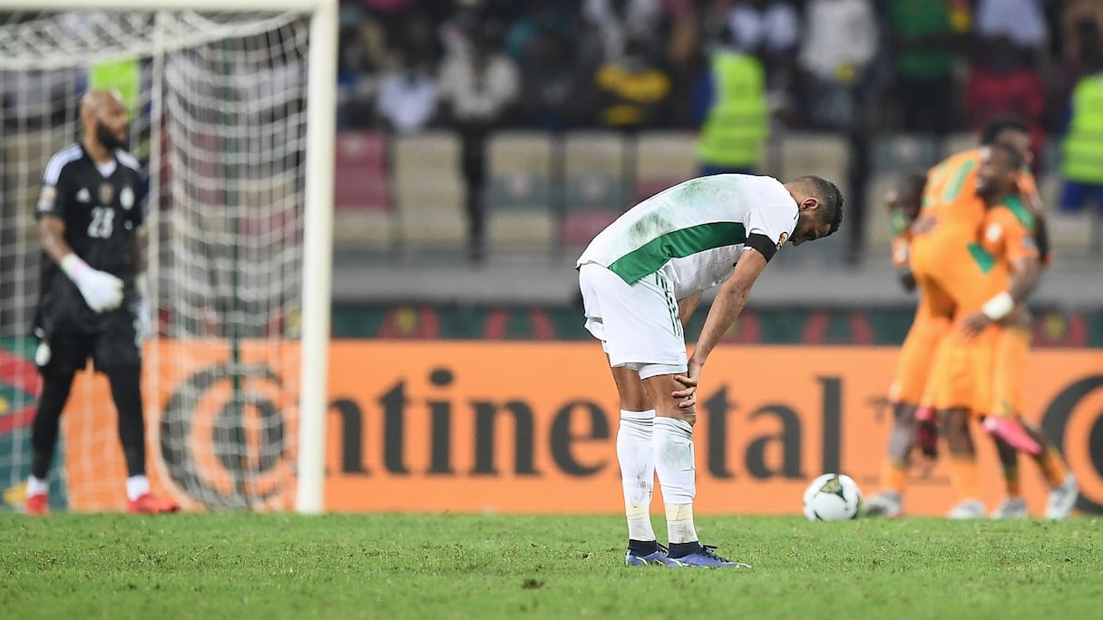 Riyad Mahrez et l'Algérie ont sombré contre la Côte d'Ivoire, jeudi 20 janvier 2022.
