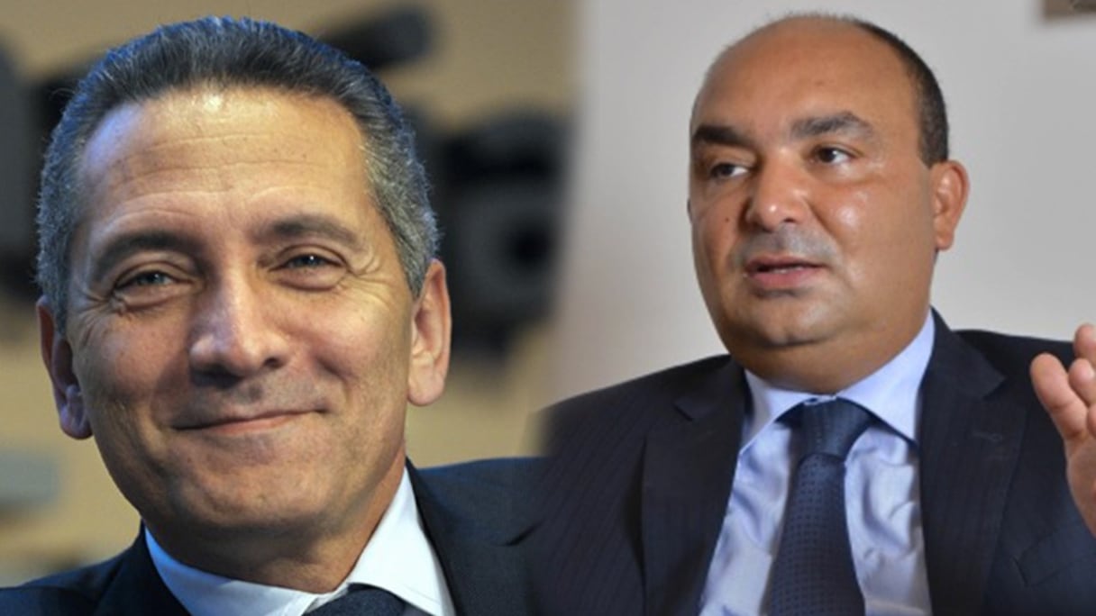 De g à d: Moulay Hafid Elalamy et Moncef Belkhayat
