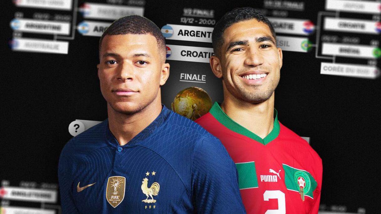 Achraf Hakimi et Kylian Mbappé.
