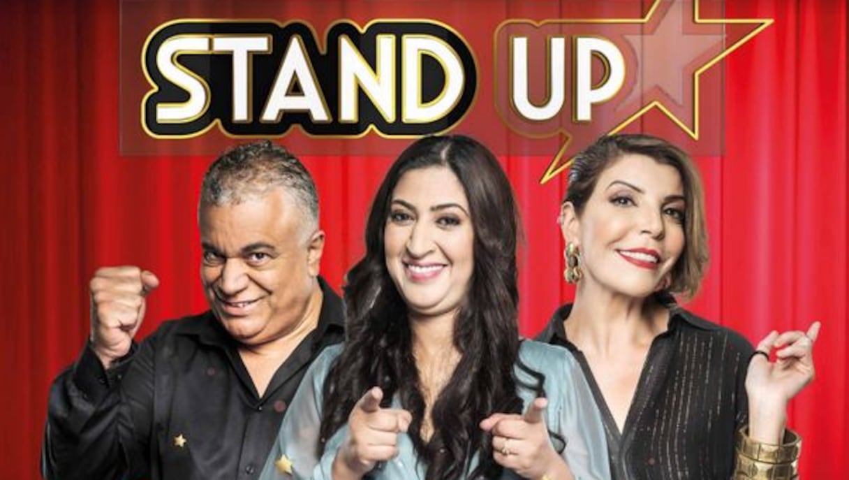 Dans l'émission Stand Up, qui a entamé le 1er janvier 2022 sa sixième saison, Dounia Boutazout (au centre) a rejoint le jury, prenant la place de Nora Sqalli, aux côtés de Mohamed Khiari et Latefa Ahrrare.
