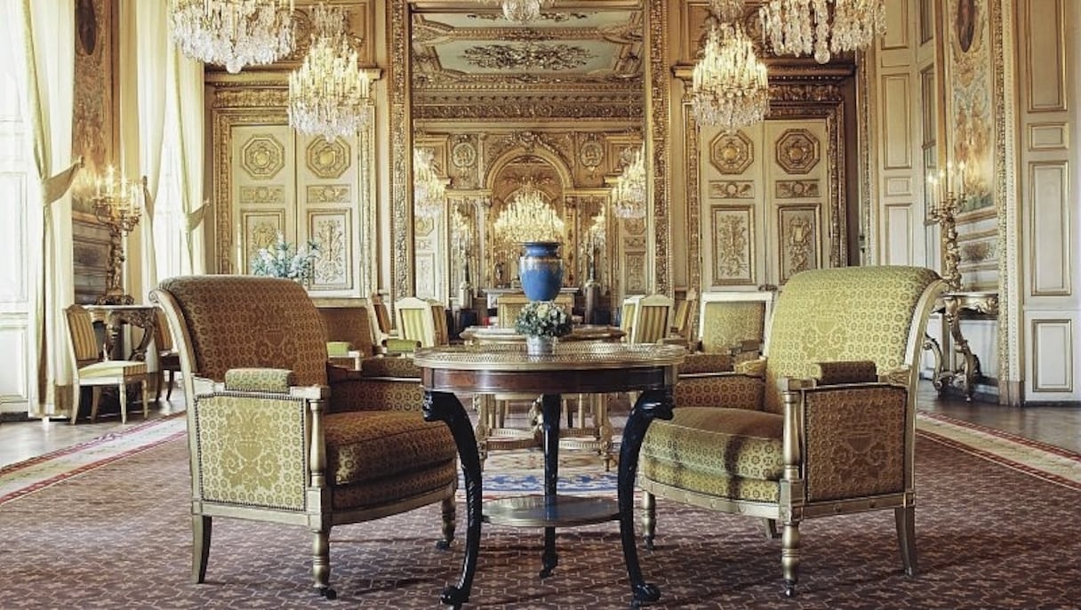 A l'intérieur de l'Hôtel de la Marine à Paris.
