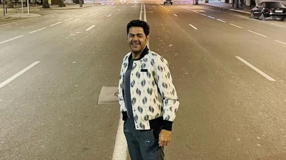 Jamel Debbouze, posant de nuit à Casablanca.
