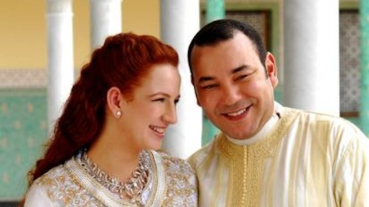 Mars 2002. Le roi Mohammed VI avec la princesse Lalla Salma.
