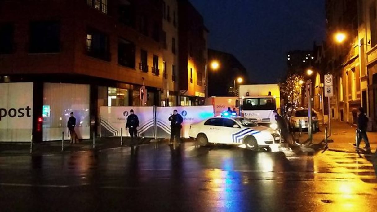 Le quartier Molenbeek, encerclé ce matin par la police belge. 
