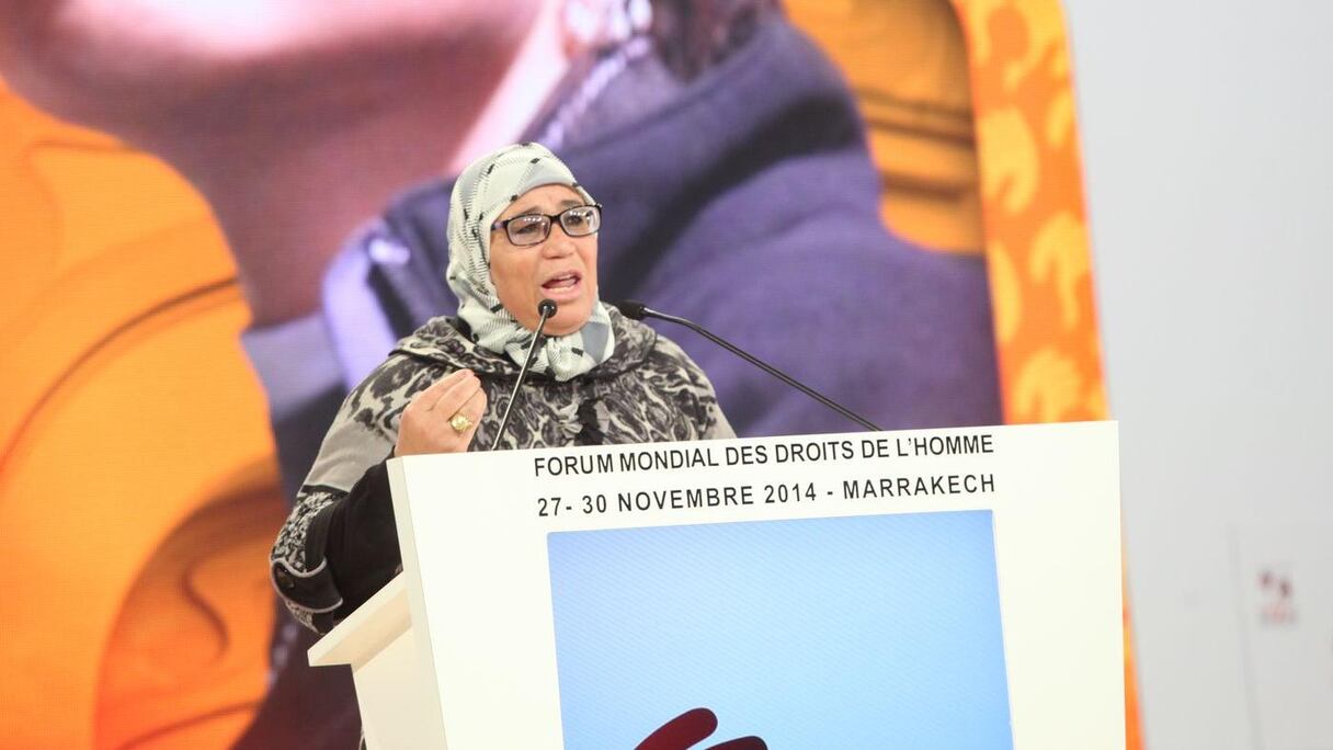 Naima Amar est venue parler au nom des Soulalyates.
