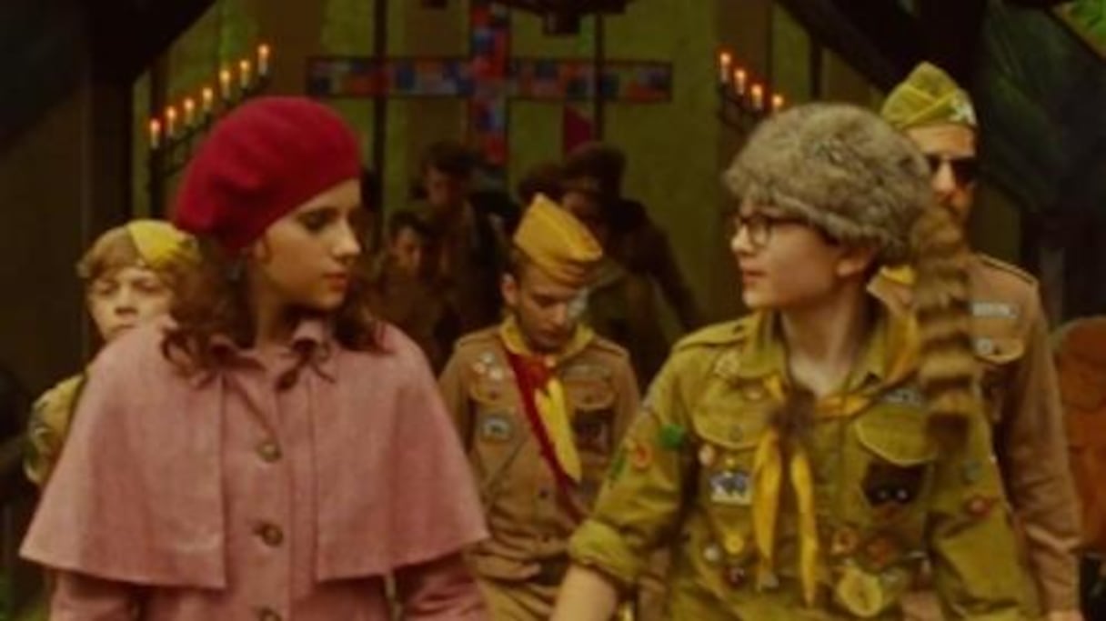 Capture d'écran d'une scène du film "Moonrise Kingdom" de Wes Anderson (2012).
