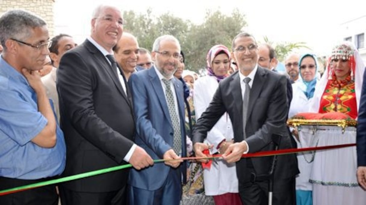 Saâd Eddine El Othmani était notament accompagné du ministre de la Santé, Anas Doukkali. 
