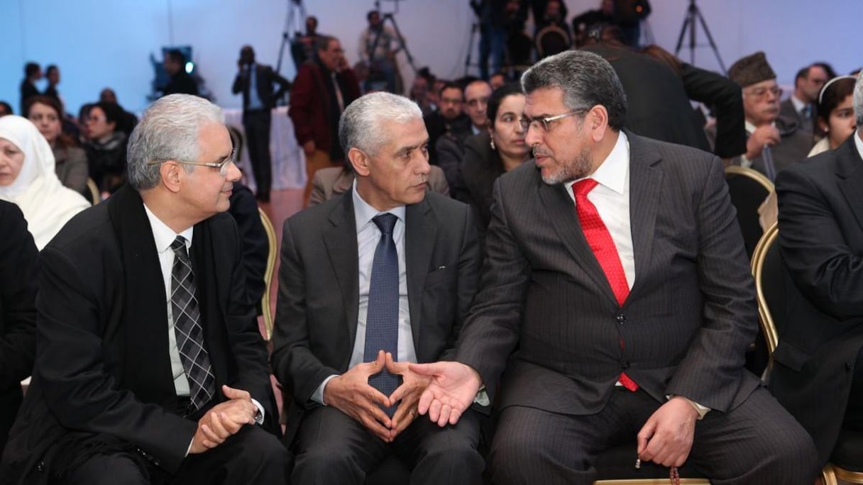 Nizar Baraka, Rachid Talbi Alami, Mustapha Ramid.
