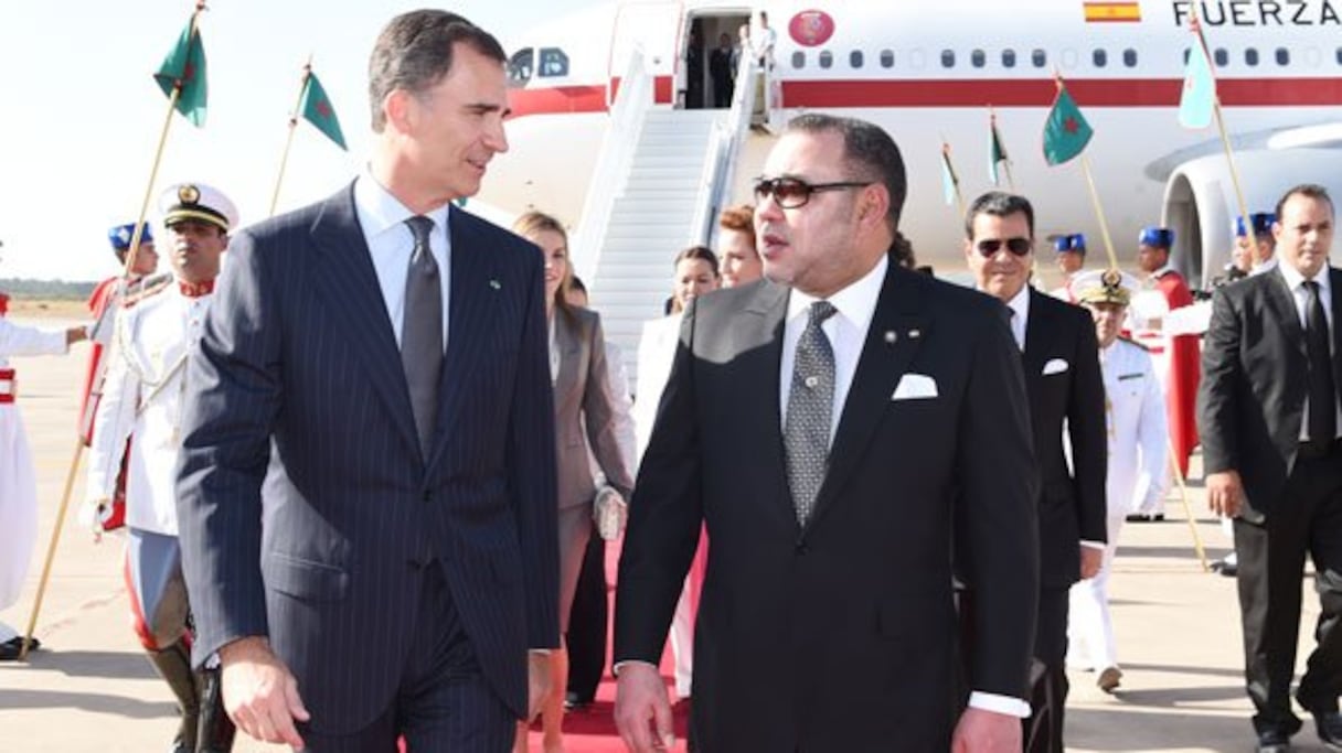 Felipe VI lors de son arrivée le 14 juillet à Rabat.
