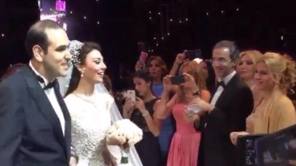 Malek Mikati en compagnie de sa femme Rif Hachem.
