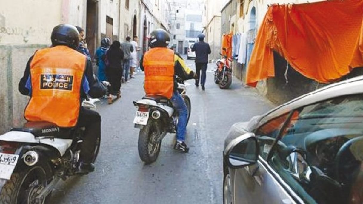 Des policiers de la brigade mobile des motards.
