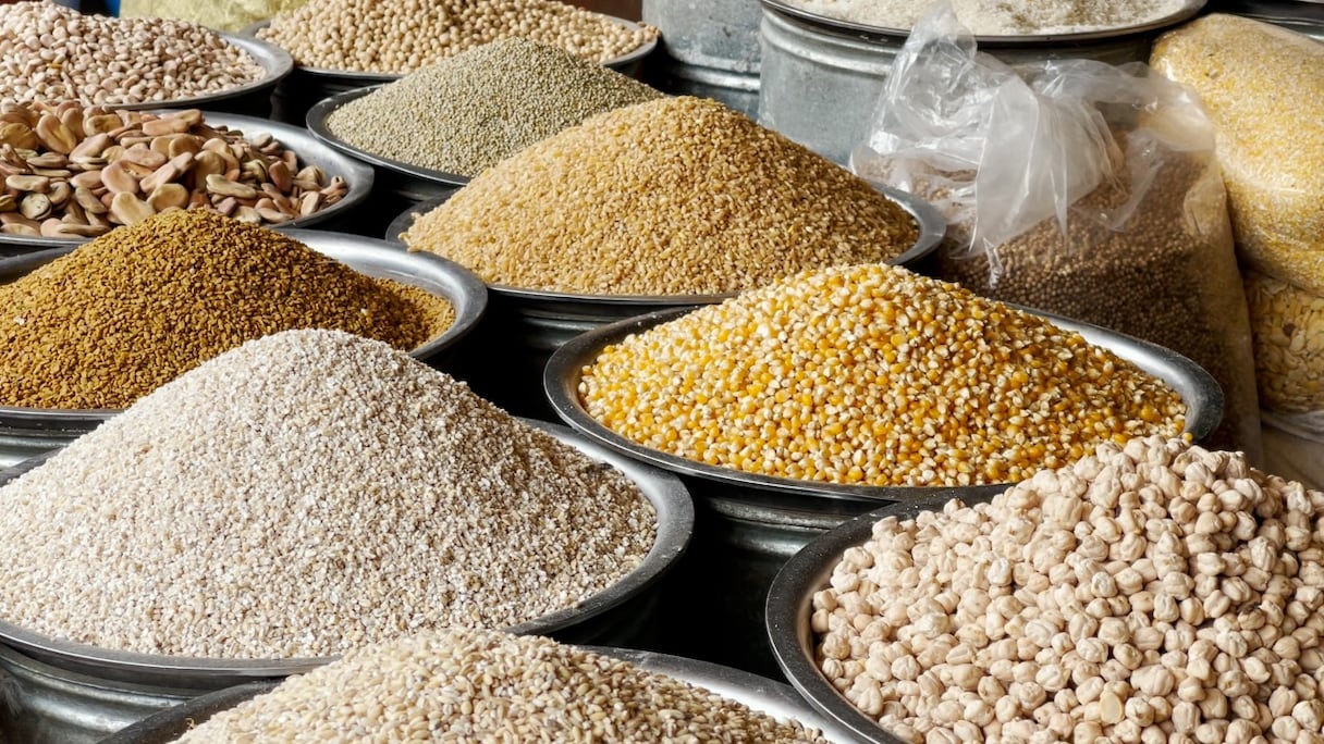 Le marché de gros des céréales et des légumineuses de Casablanca.
