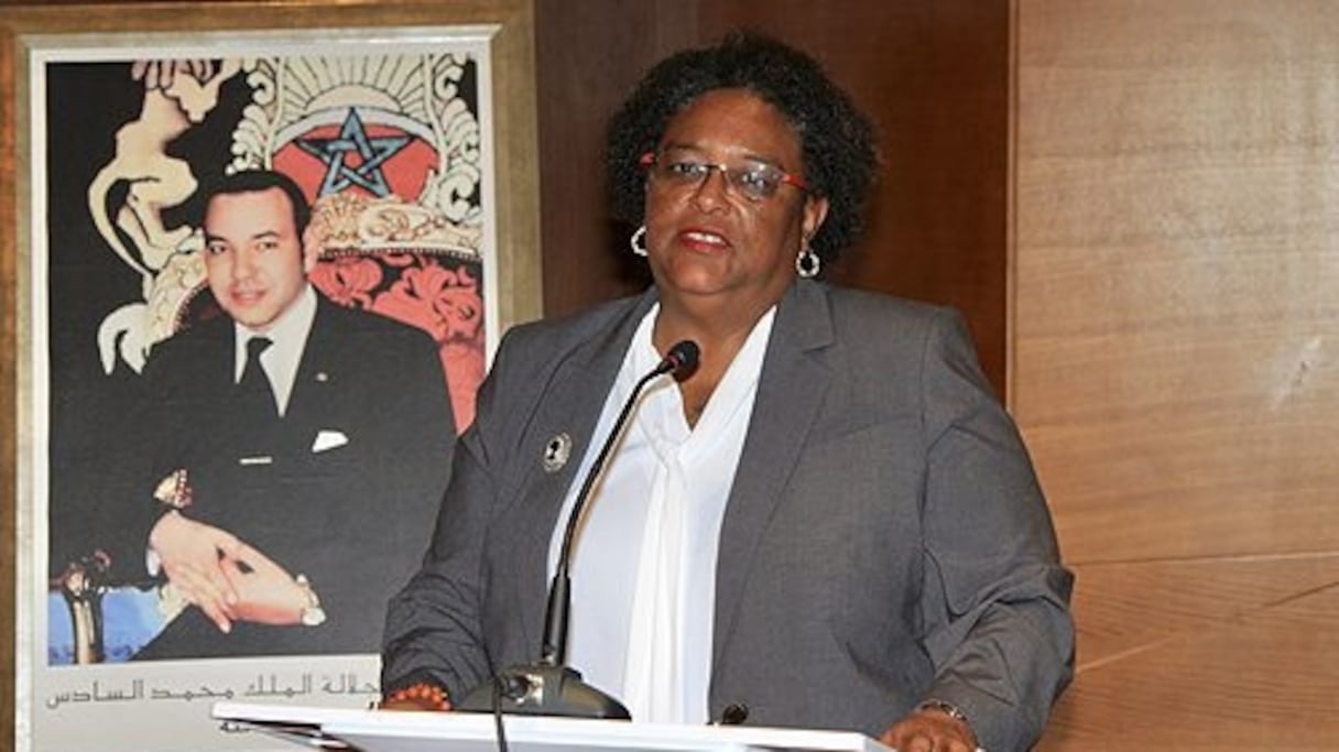 Mia Mottley, Première ministre de la Barbade.
