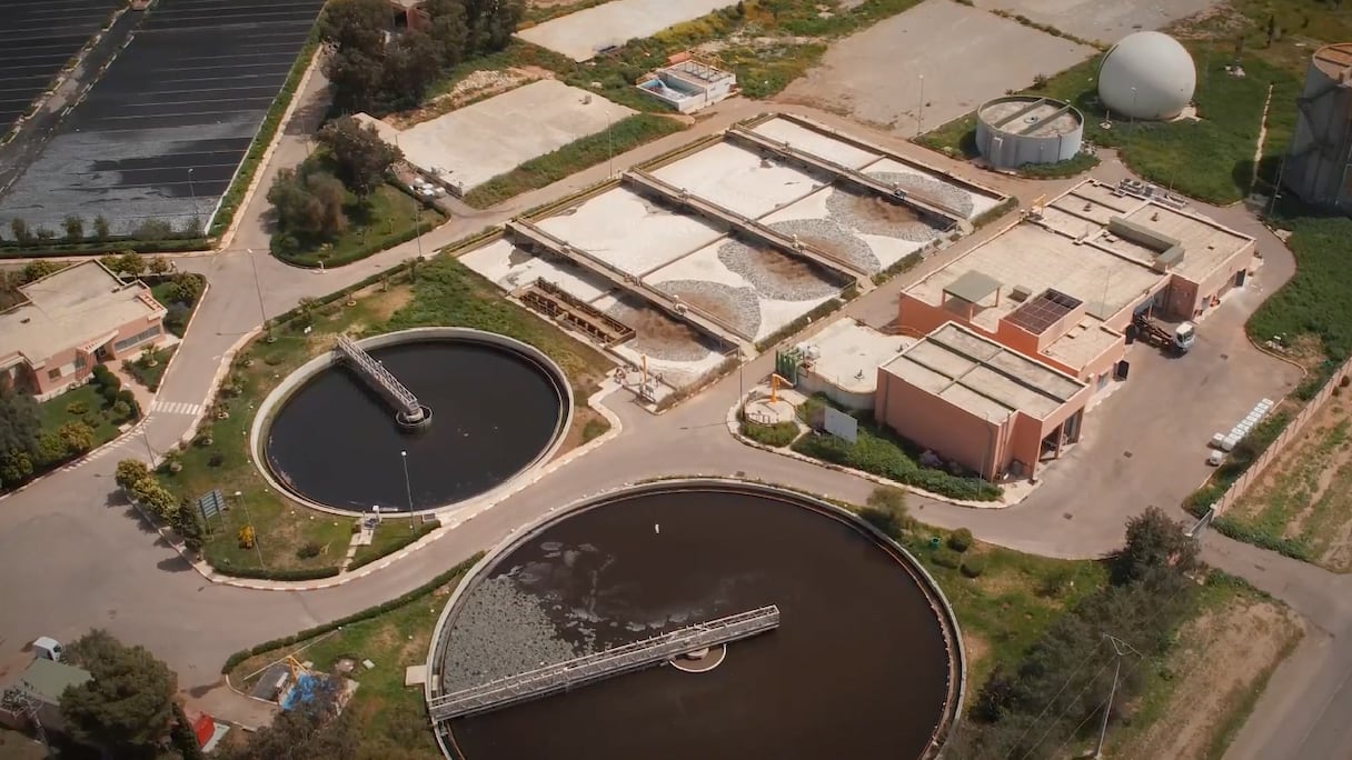 La station de traitement et d'épuration des eaux usées du Groupe OCP à Khouribga. 
