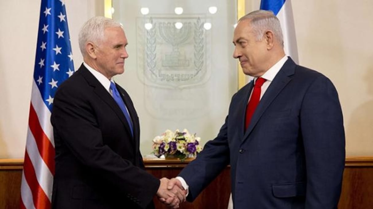 Mike Pence et Benyamin Nétanyahou, lundi 22 janvier 2018.
