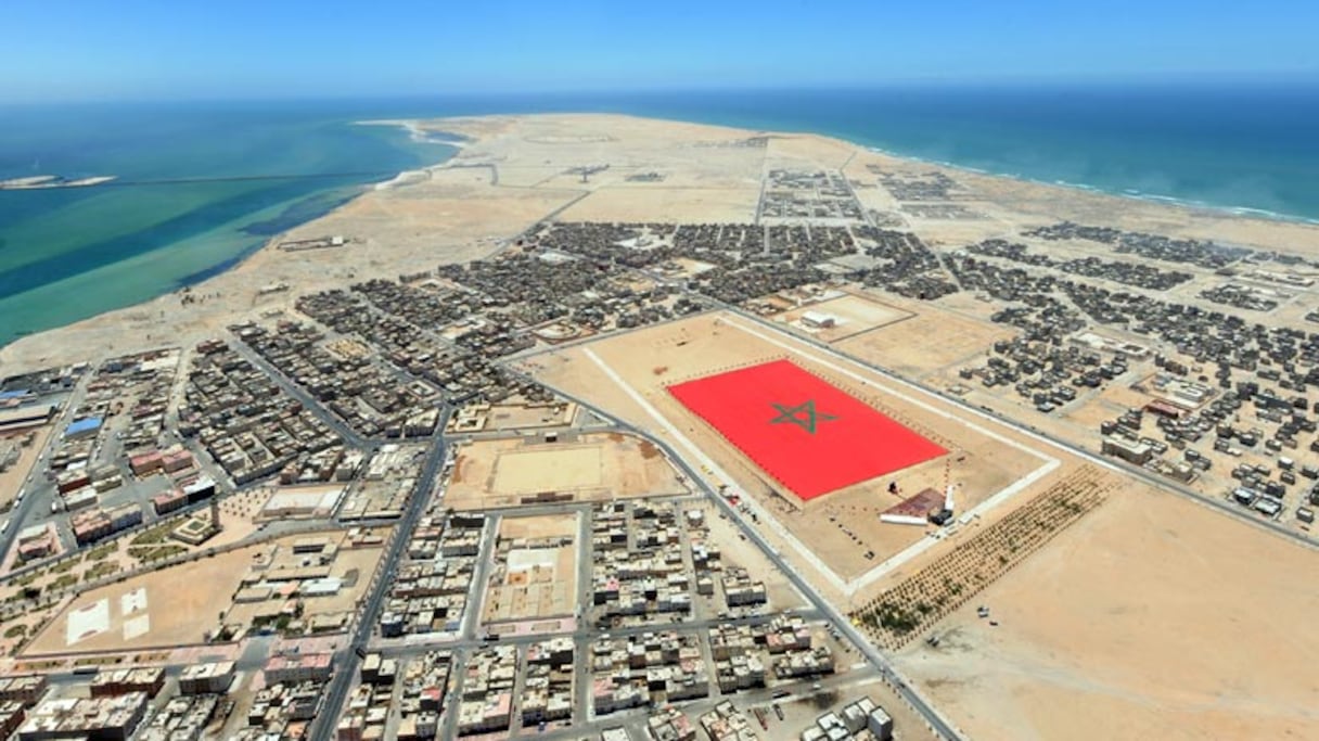 Vue aérienne sur Dakhla.
