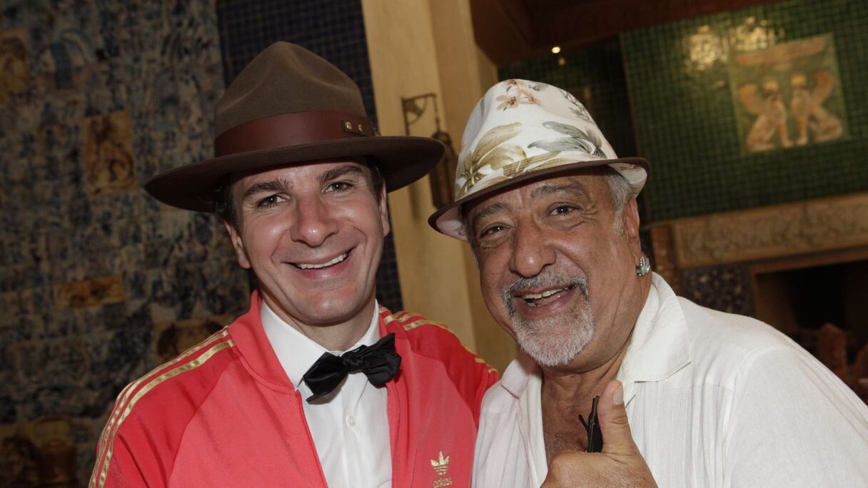 Michael Youn, ici en compagnie du grand DJ Claude Chall, nous a avoué être "désespérément amoureux du Maroc". 
