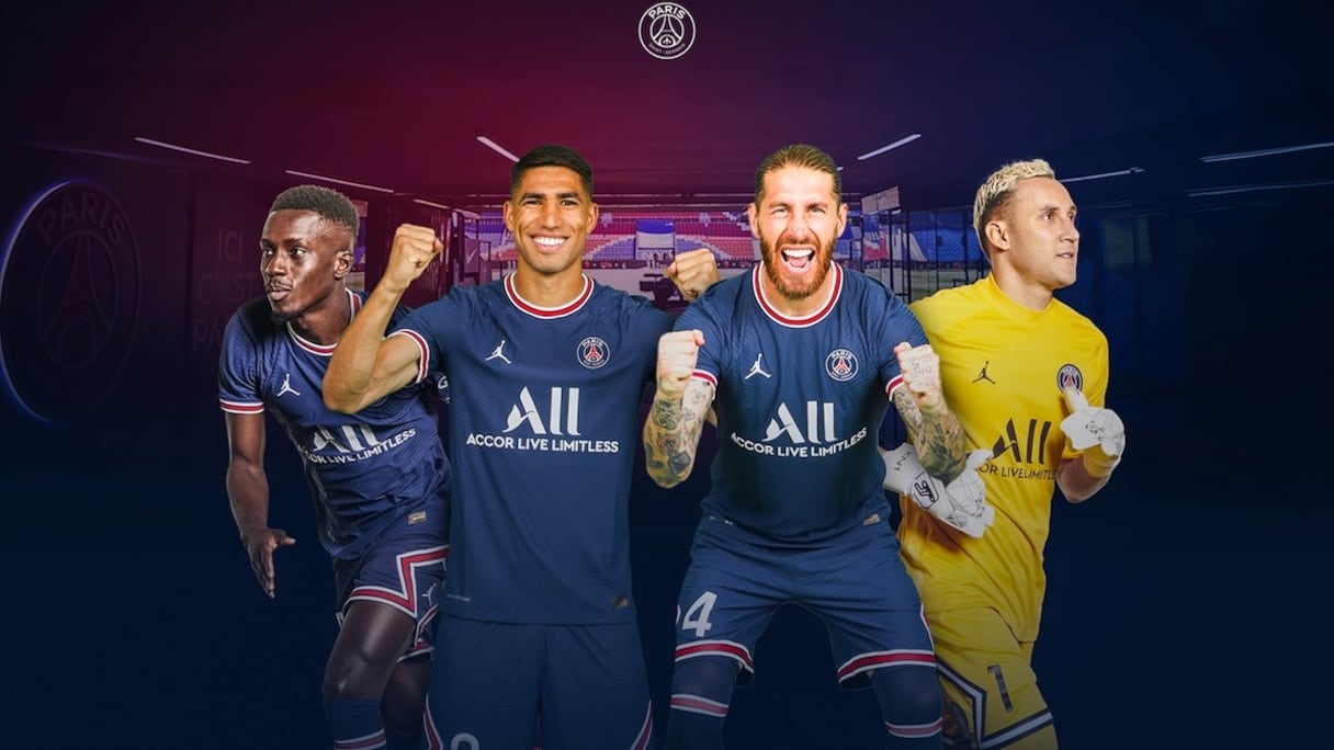 Achraf Hakimi et les nouvelles stars du PSG.
