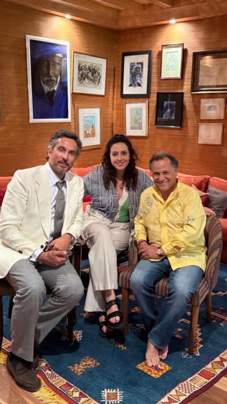 Vincent Elbaz, Zhor Fassi Fihri et Mehdi Qotbi, le 30 mai 2025.