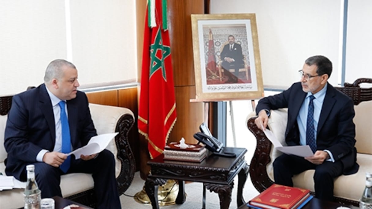 El Othmani et Jawhar N'Fissi, président de l'URTF.
