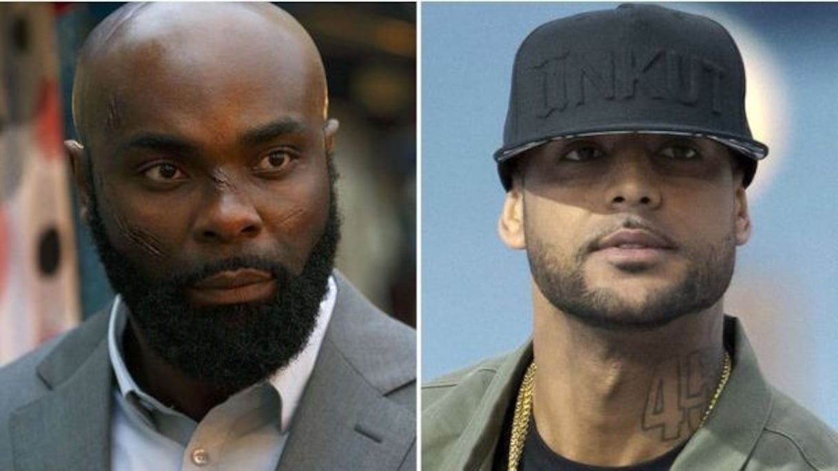 Les deux rappeurs Booba et Kaaris 
