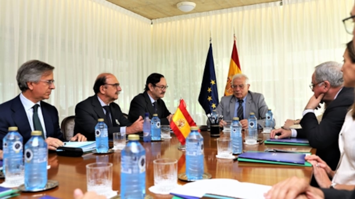 Réunion du MAE Josep Borrell avec les consuls d’Espagne au Maroc. 
