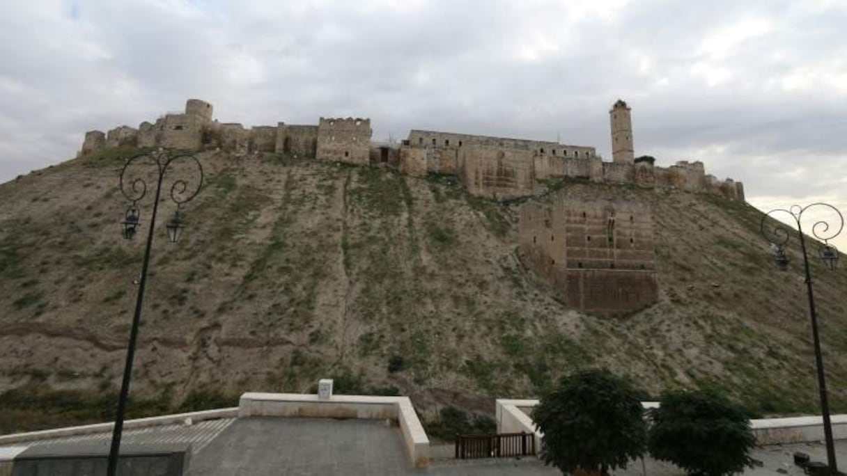 La citadelle d'Alep, au nord de la Syrie.
